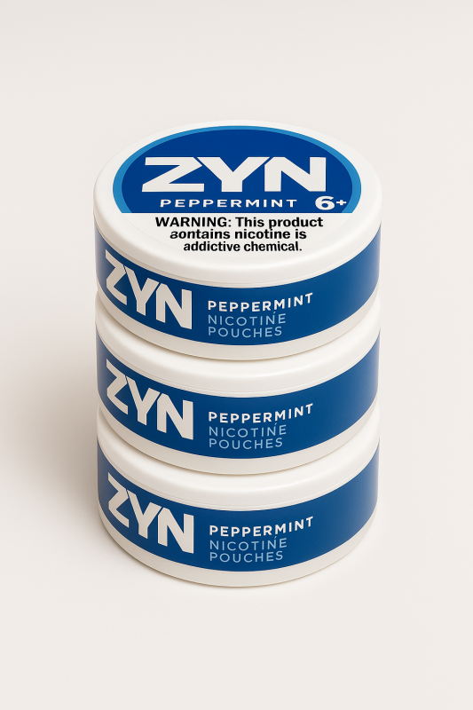 ZYN Nicotine Pouches 6 mg | Peppermint | 3 Cans (45 Pouches Total)